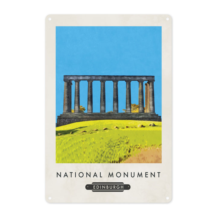 The National Monument, Edinburgh, Scotland Metal Sign