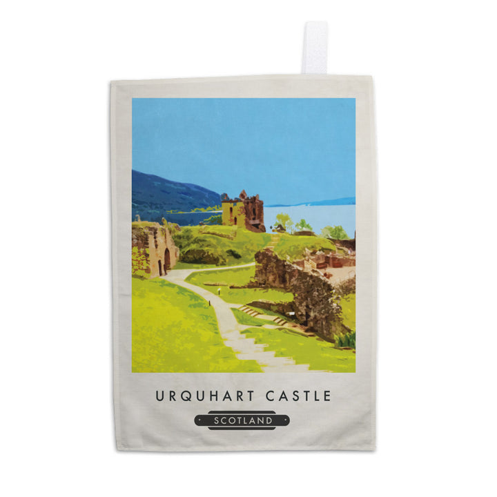 Urquhart Castle, Scotland Tea Towel