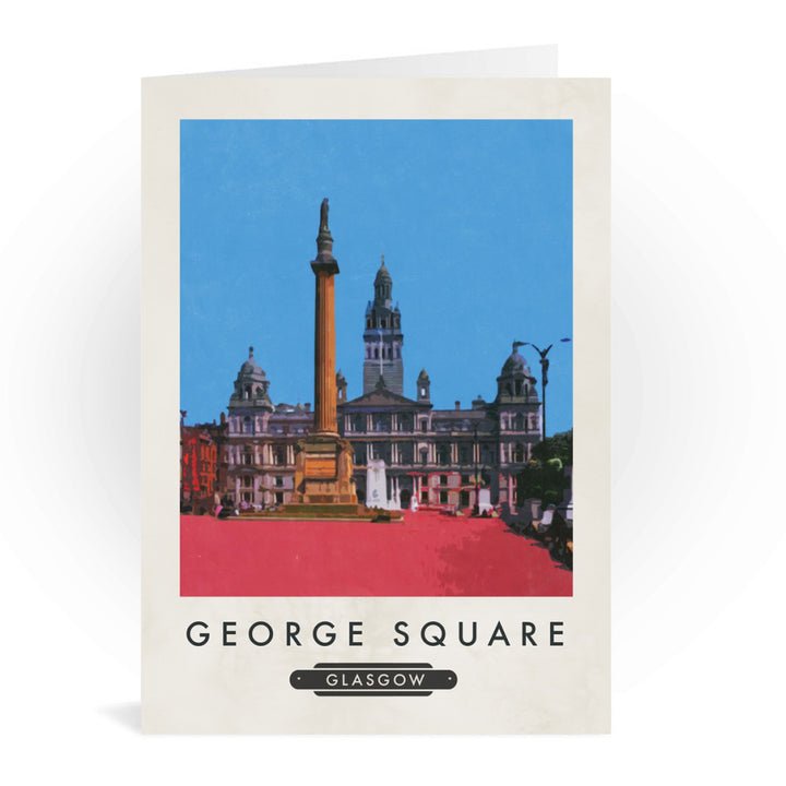 George Square, Glasgow, Scotland Greeting Card 7x5