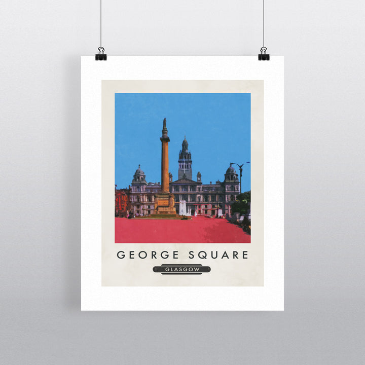 George Square, Glasgow, Scotland 90x120cm Fine Art Print