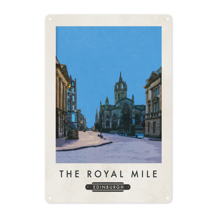 The Royal Mile, Edinburgh, Scotland Metal Sign