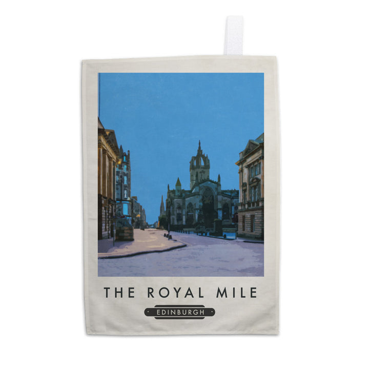 The Royal Mile, Edinburgh, Scotland Tea Towel
