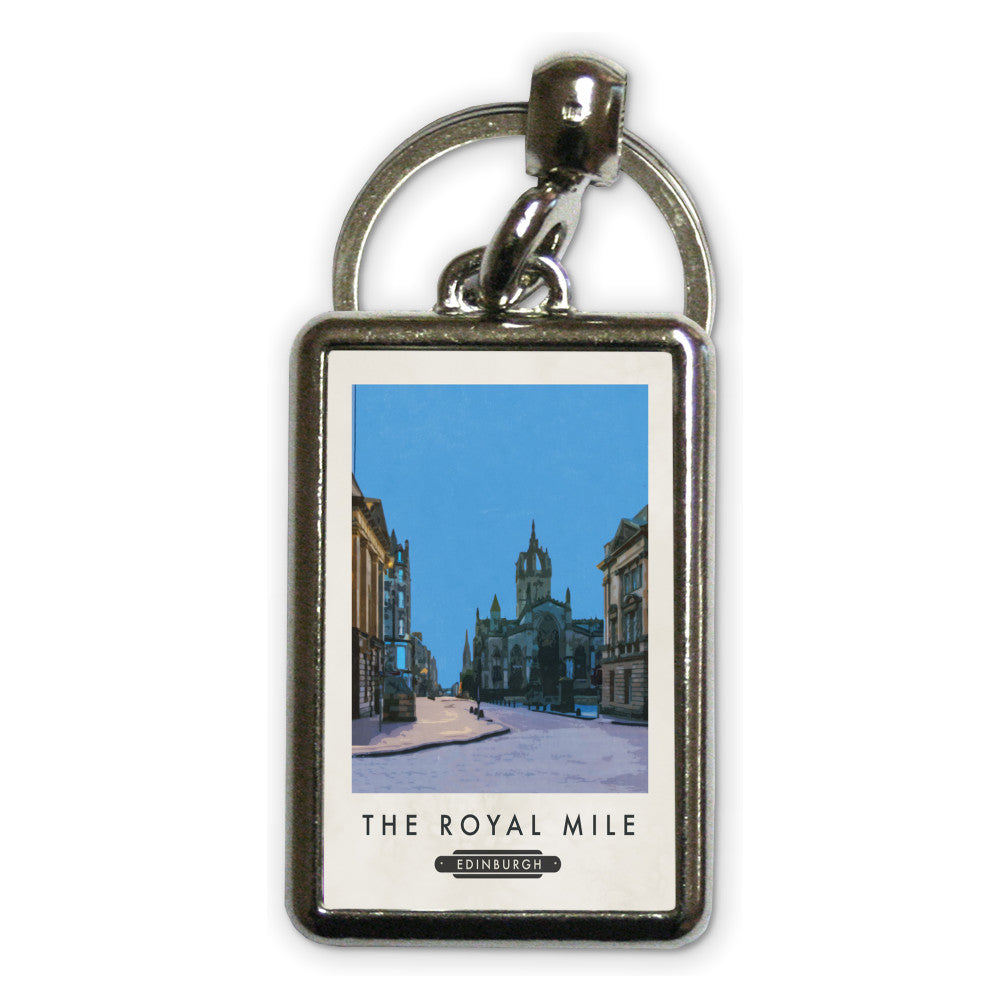 The Royal Mile, Edinburgh, Scotland Metal Keyring