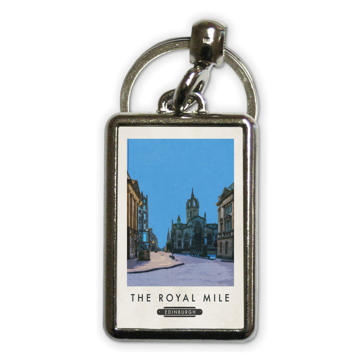 The Royal Mile, Edinburgh, Scotland Metal Keyring