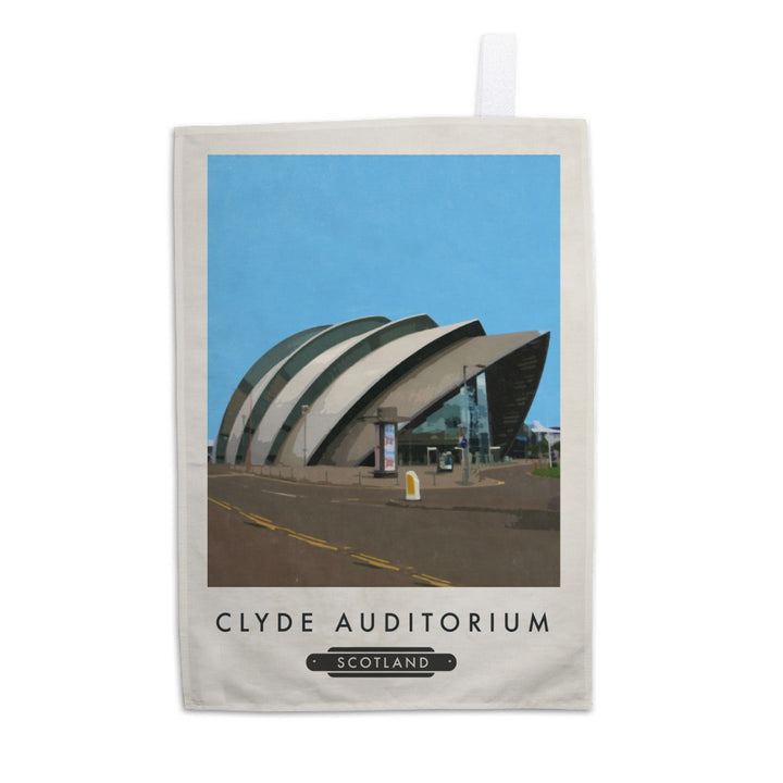 Clyde Auditorium, Scotland Tea Towel