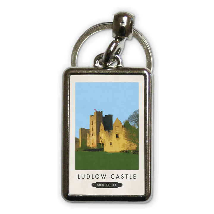 Ludlow Castle, Shropshire Metal Keyring