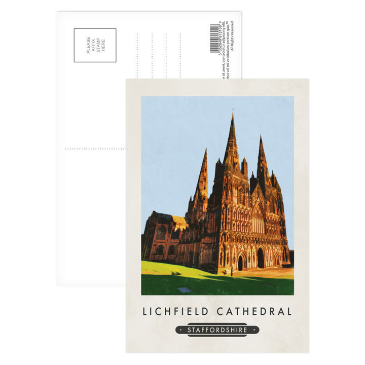 Lichfield Cathedral, Staffordshire Postcard Pack