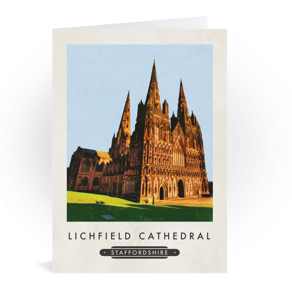 Lichfield Cathedral, Staffordshire Greeting Card 7x5