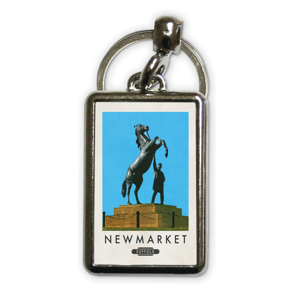 Newmarket, Suffolk Metal Keyring