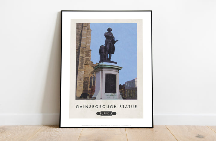 The Gainsborough Statue, Sudbury, Suffolk - Art Print