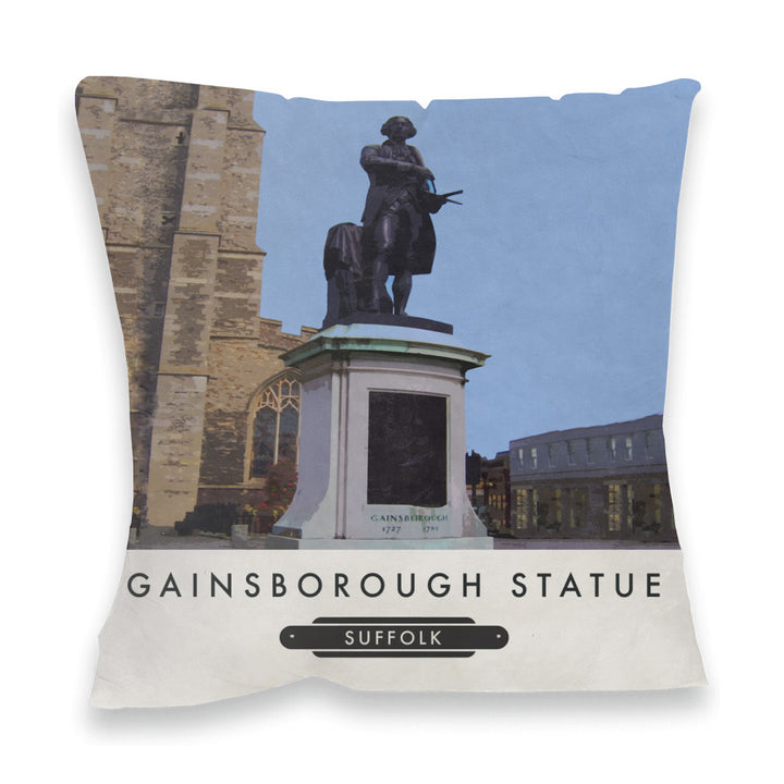The Gainsborough Statue, Sudbury, Suffolk Fibre Filled Cushion