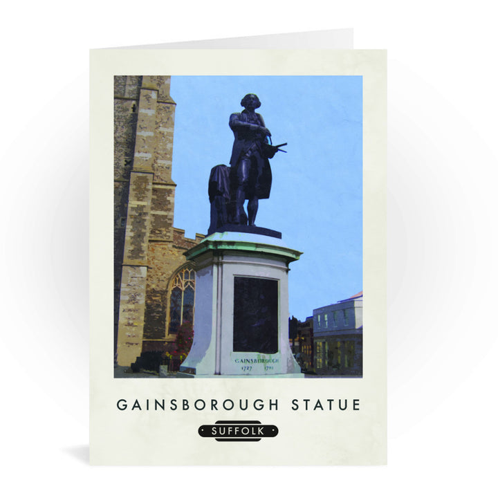 The Gainsborough Statue, Sudbury, Suffolk Greeting Card 7x5