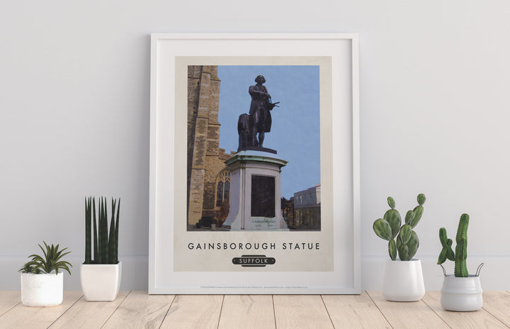The Gainsborough Statue, Sudbury, Suffolk - Art Print