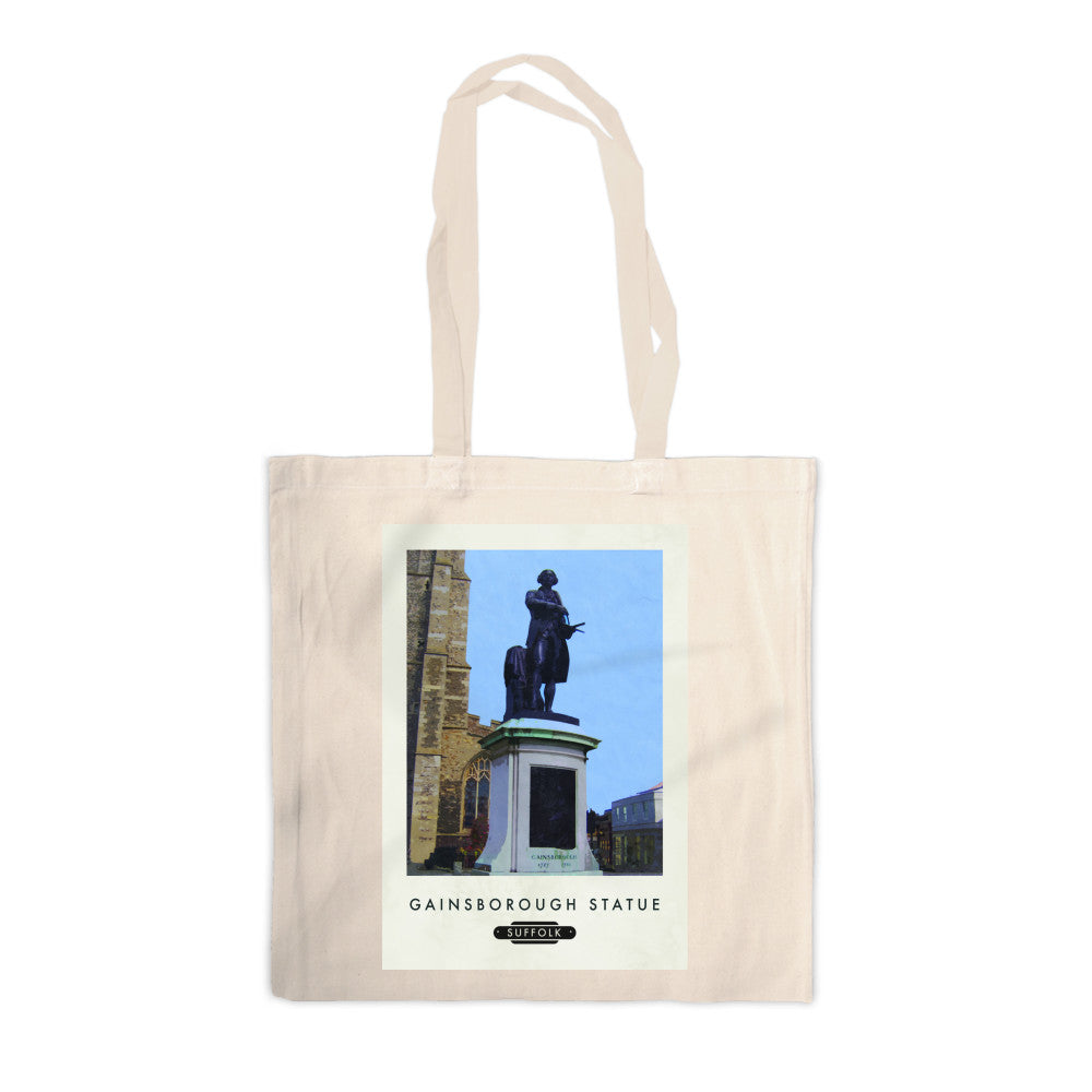 The Gainsborough Statue, Sudbury, Suffolk Canvas Tote Bag