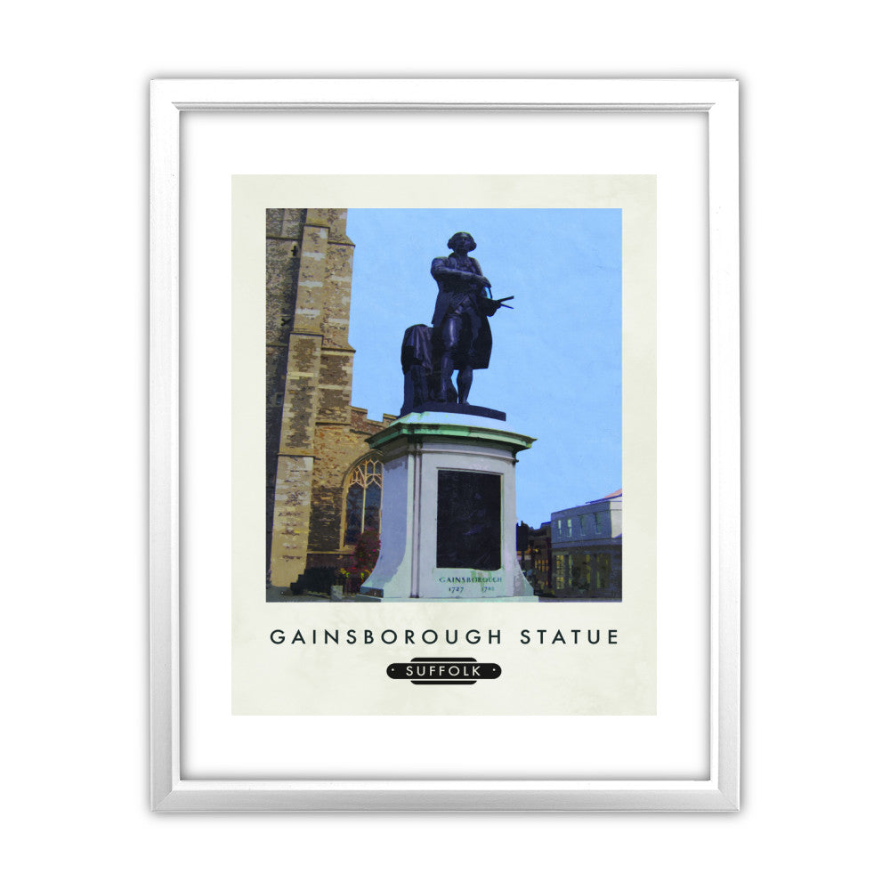 The Gainsborough Statue, Sudbury, Suffolk - Art Print