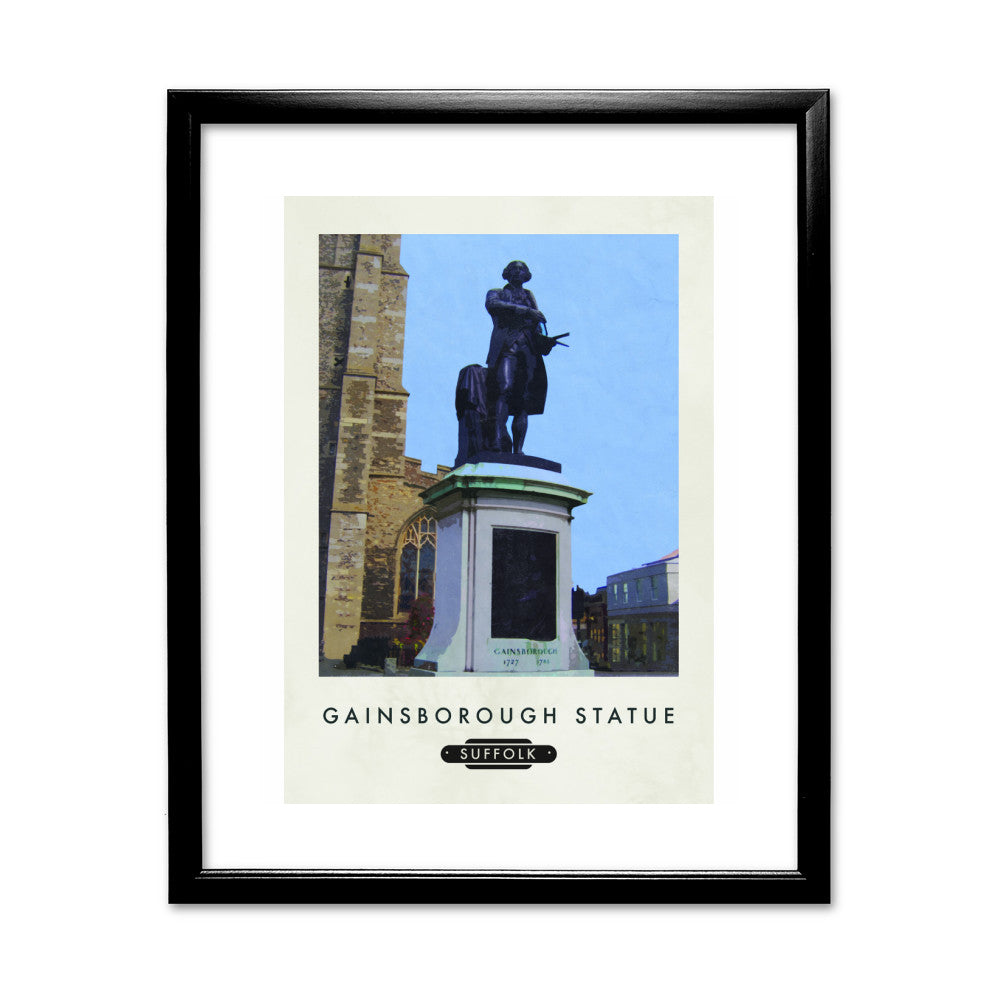 The Gainsborough Statue, Sudbury, Suffolk - Art Print