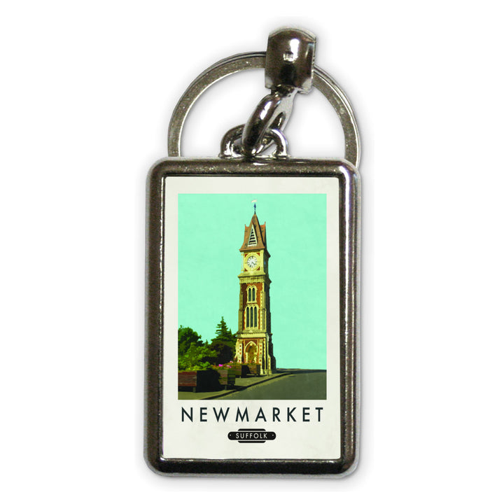 Newmarket, Suffolk Metal Keyring