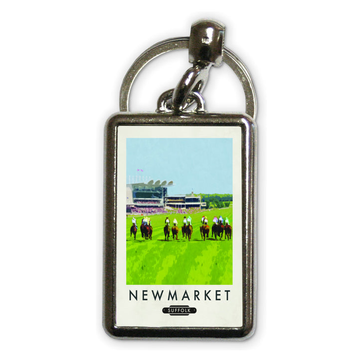 Newmarket, Suffolk Metal Keyring