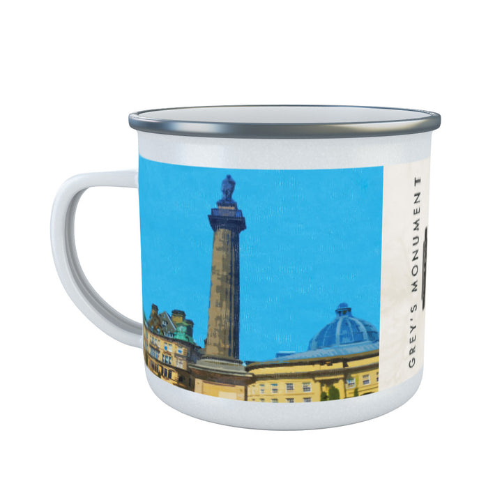 The Greys Monument, Newcastle-Upon-Tyne Enamel Mug