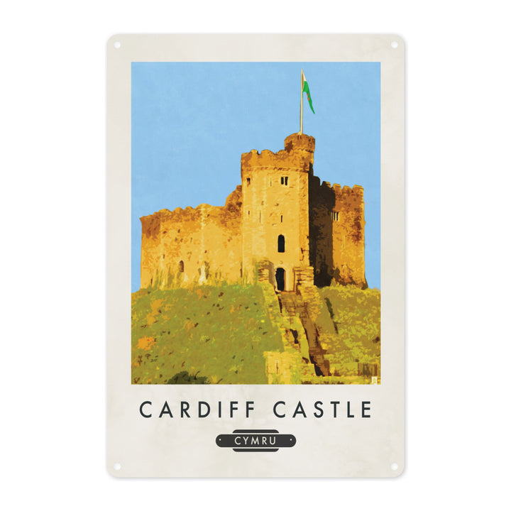 Cardiff Castle, Wales Metal Sign