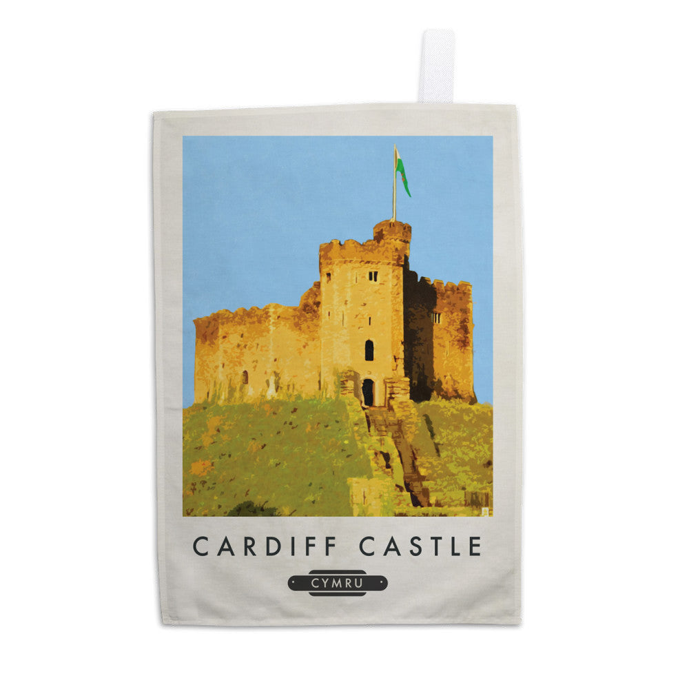 Cardiff Castle, Wales Tea Towel