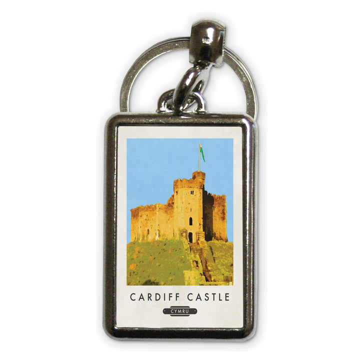 Cardiff Castle, Wales Metal Keyring