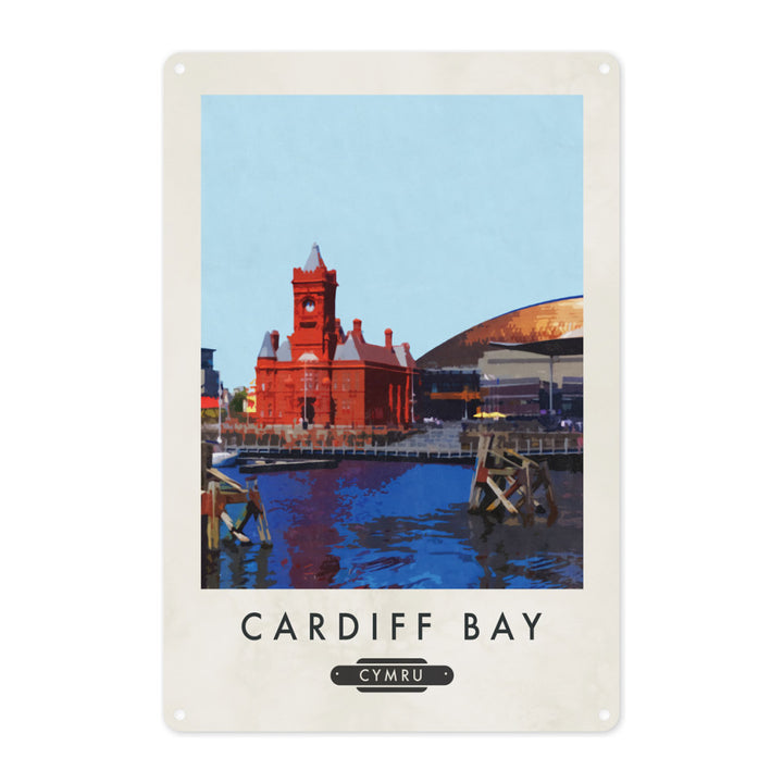 Cardiff Bay, Wales Metal Sign