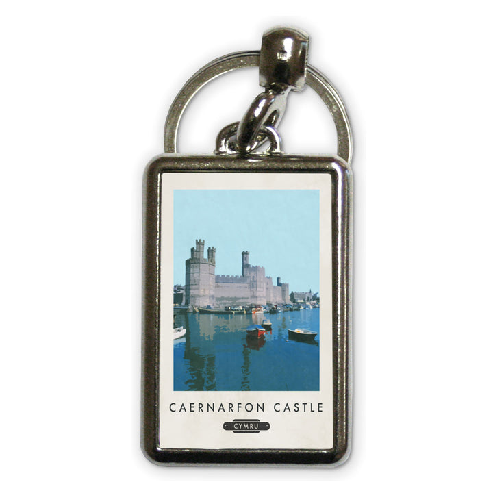 Caenarfon Castle, Wales Metal Keyring