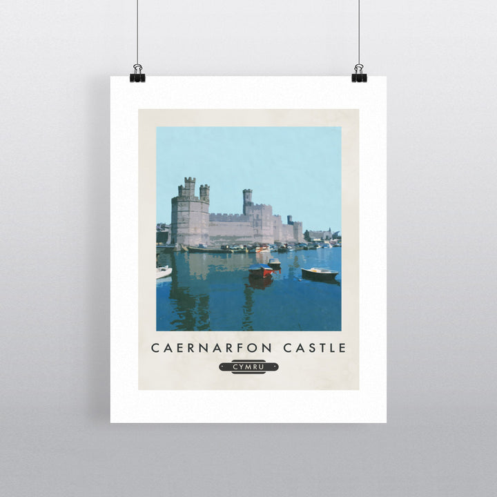 Caenarfon Castle, Wales 90x120cm Fine Art Print