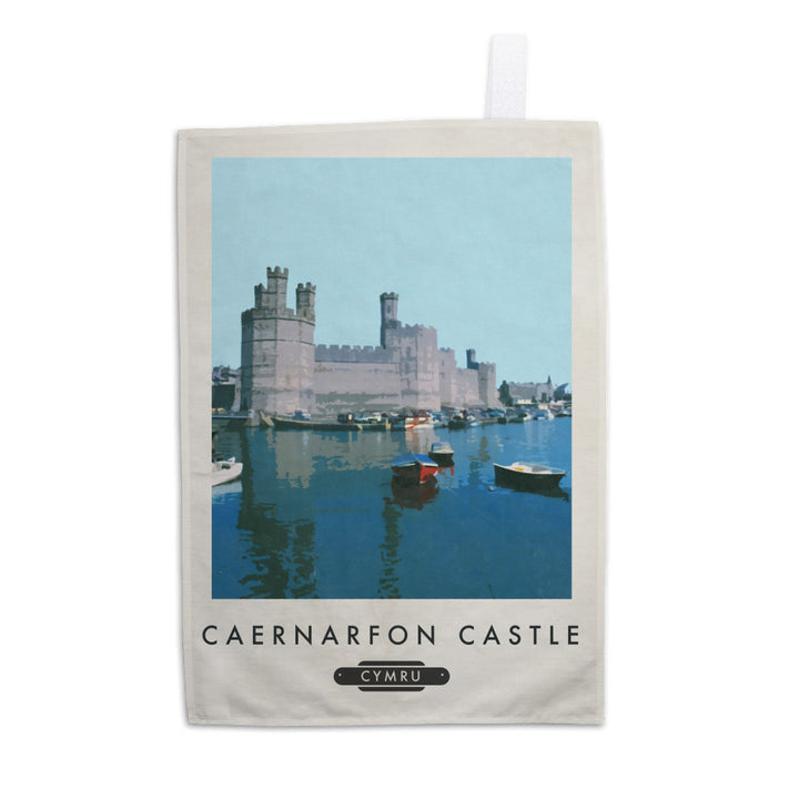 Caenarfon Castle, Wales Tea Towel