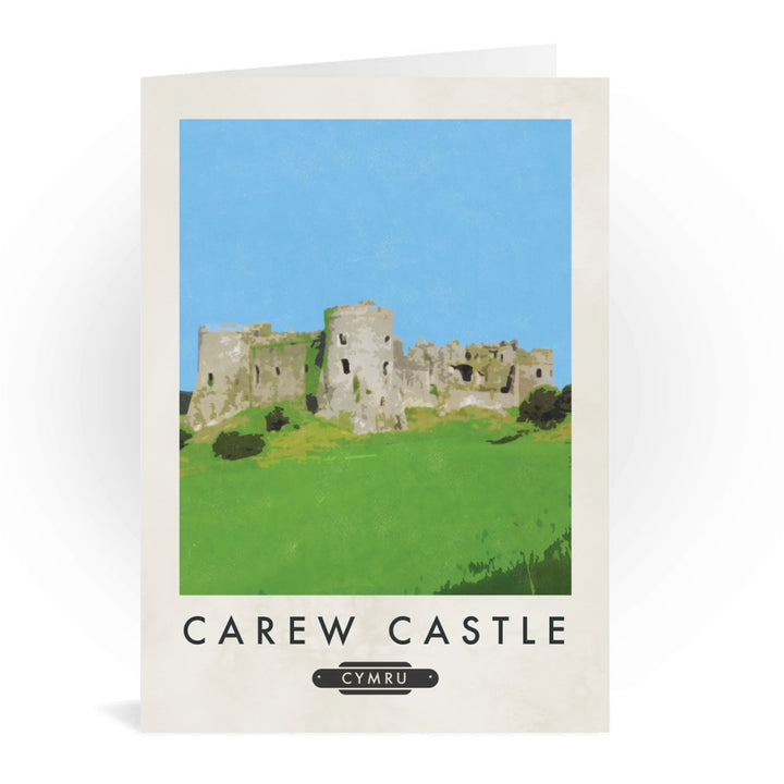 Carew Castle, Wales Greeting Card 7x5