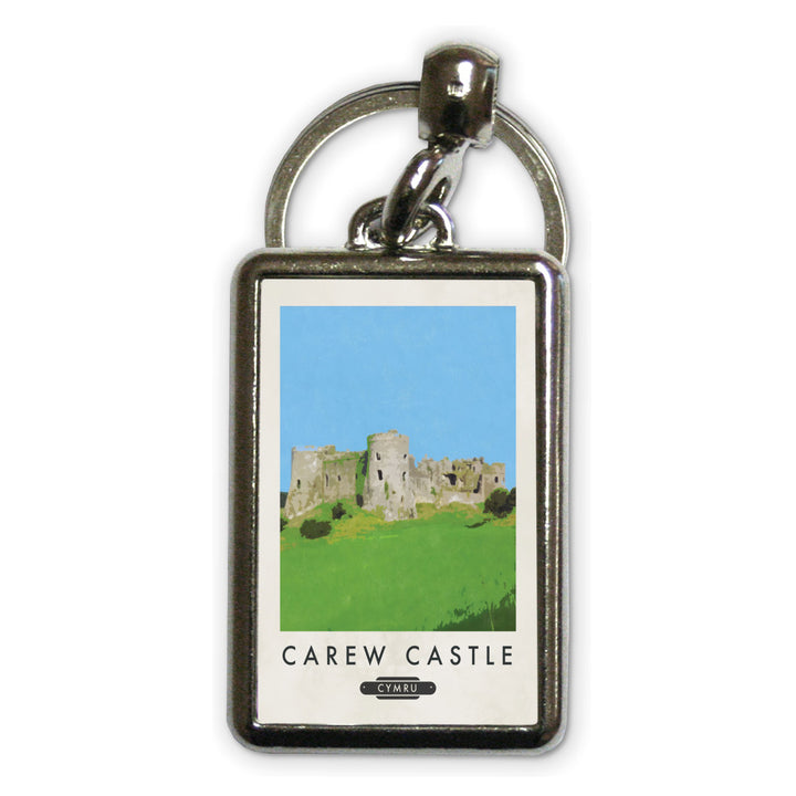 Carew Castle, Wales Metal Keyring