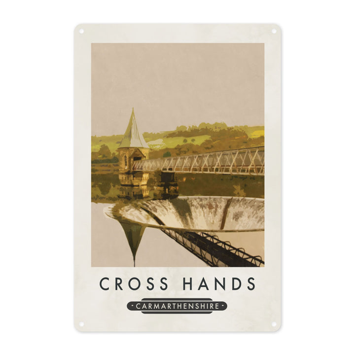 Cross Hands, Wales Metal Sign