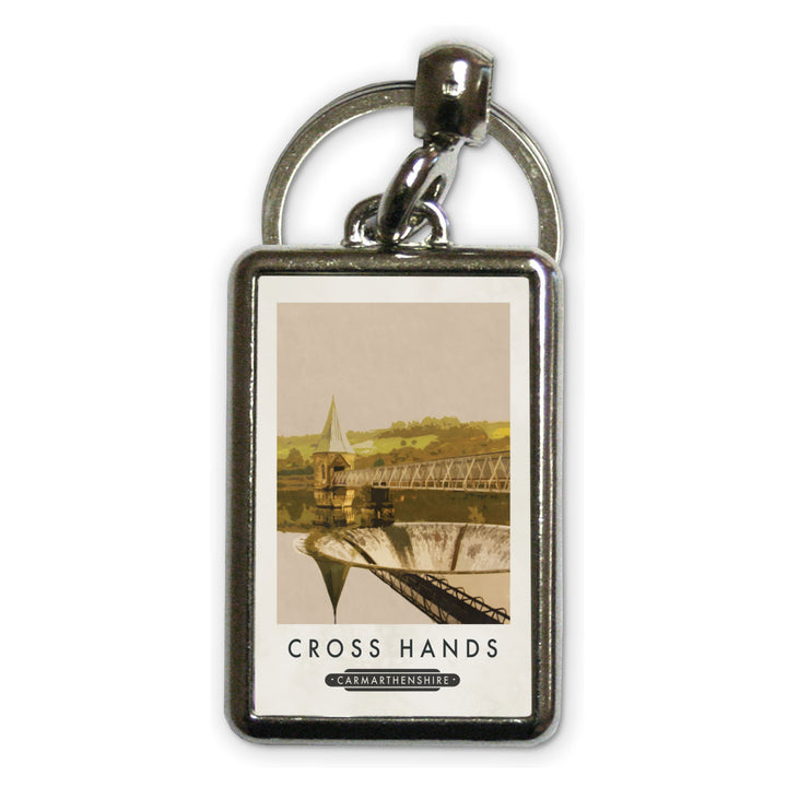 Cross Hands, Wales Metal Keyring