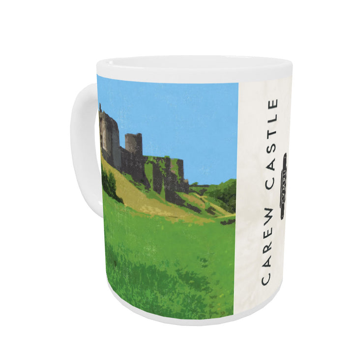 Laugherne Castle, Wales Coloured Insert Mug