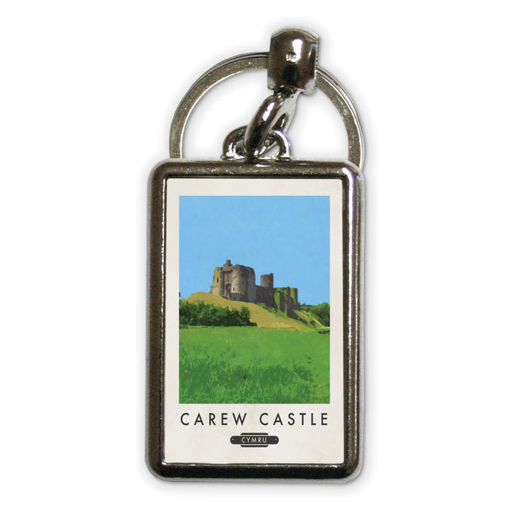 Laugherne Castle, Wales Metal Keyring