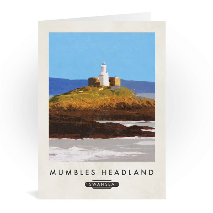 Mumbles Headland, Wales Greeting Card 7x5