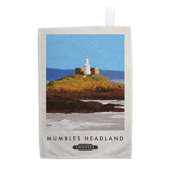 Mumbles Headland, Wales Tea Towel