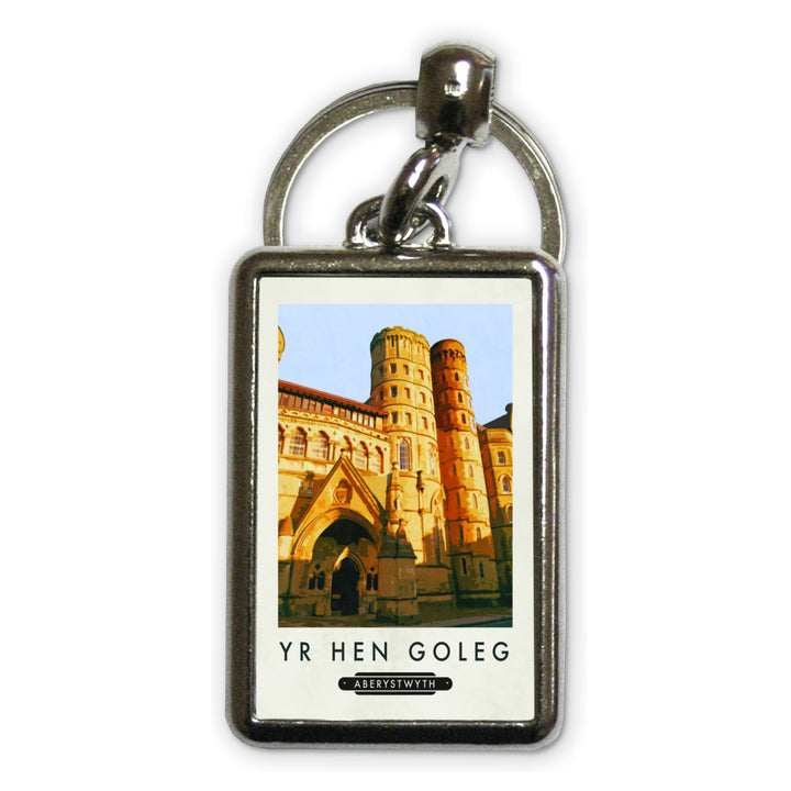 Aberystwyth, Wales Metal Keyring