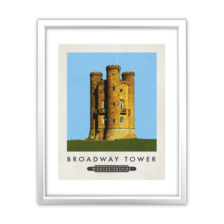 Broadway Tower, Worcestershire 11x14 Framed Print (White)