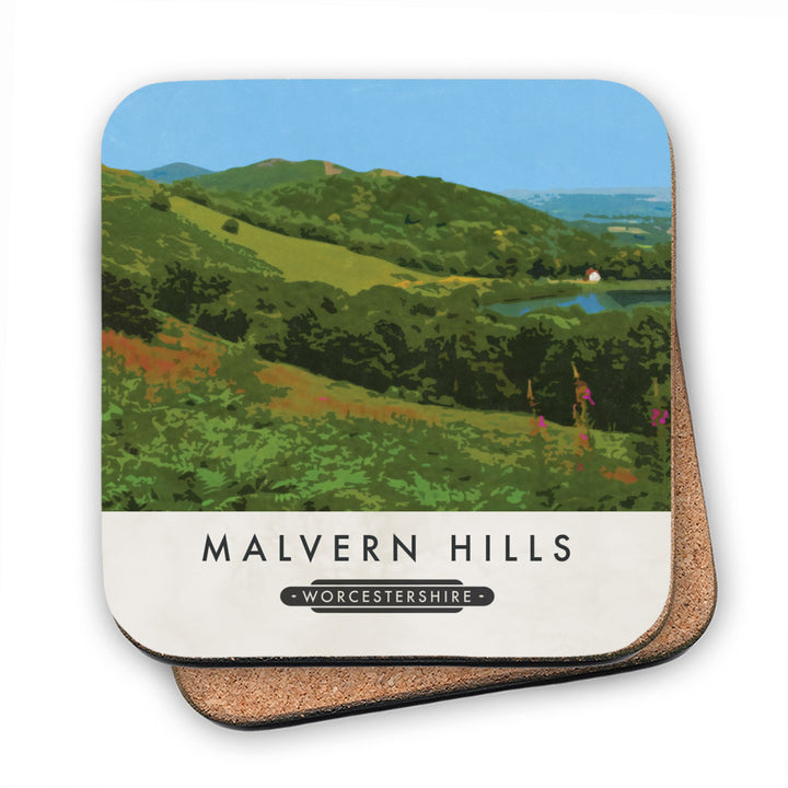 The Malvern Hills, Worcestershire MDF Coaster