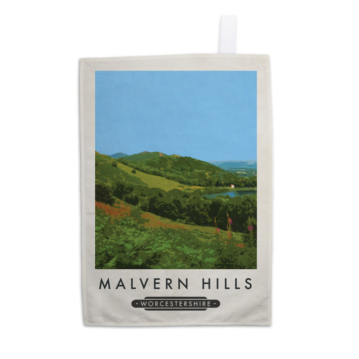 The Malvern Hills, Worcestershire Tea Towel