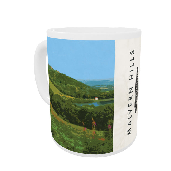 The Malvern Hills, Worcestershire Coloured Insert Mug