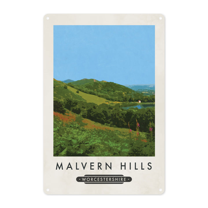 The Malvern Hills, Worcestershire Metal Sign