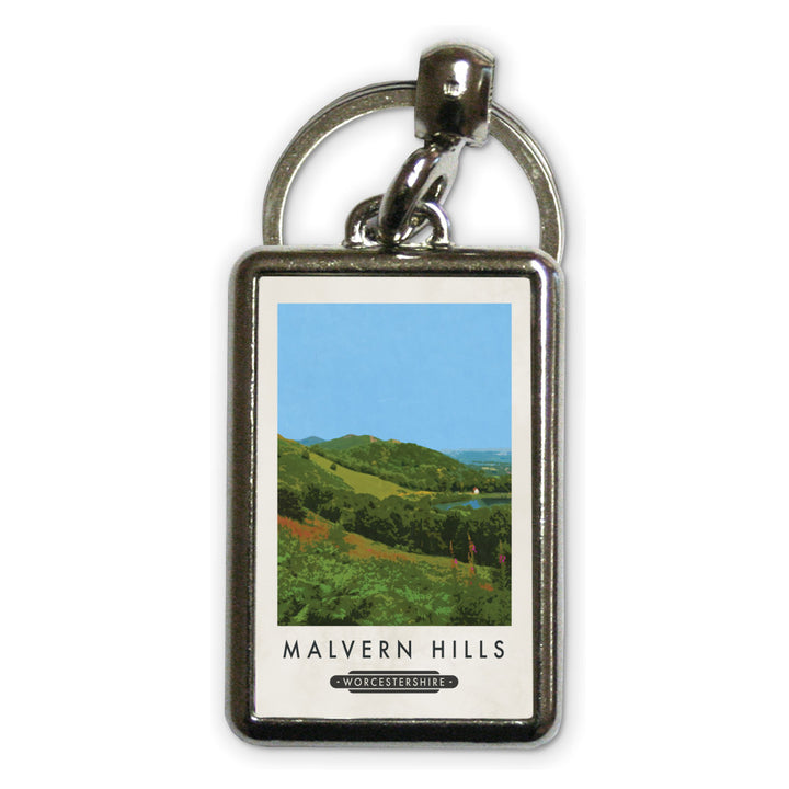 The Malvern Hills, Worcestershire Metal Keyring