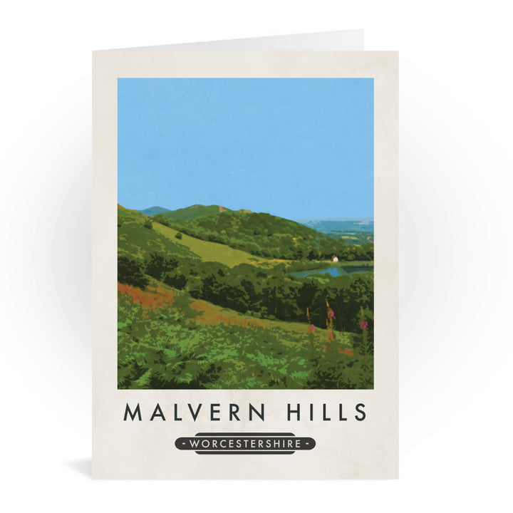 The Malvern Hills, Worcestershire Greeting Card 7x5