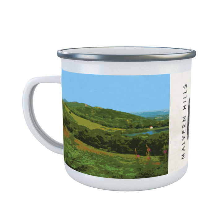 The Malvern Hills, Worcestershire Enamel Mug