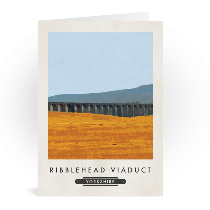The Ribblehead Viaduct, Yorkshire Greeting Card 7x5