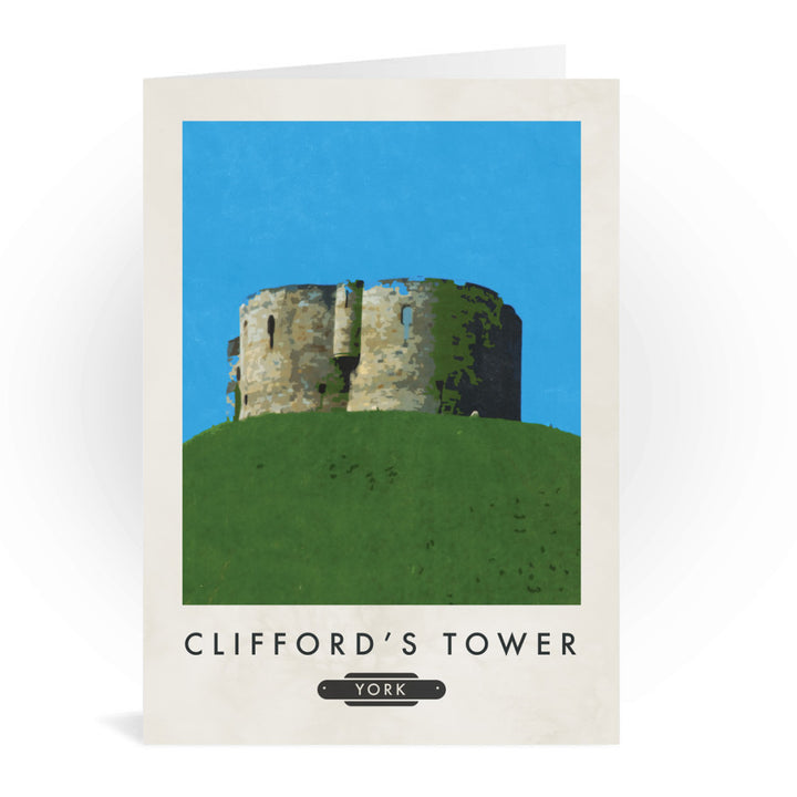 Cliffords Tower, Yorkshire Greeting Card 7x5