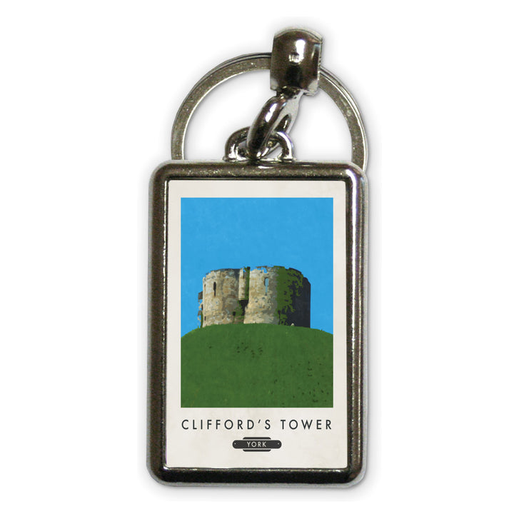 Cliffords Tower, Yorkshire Metal Keyring